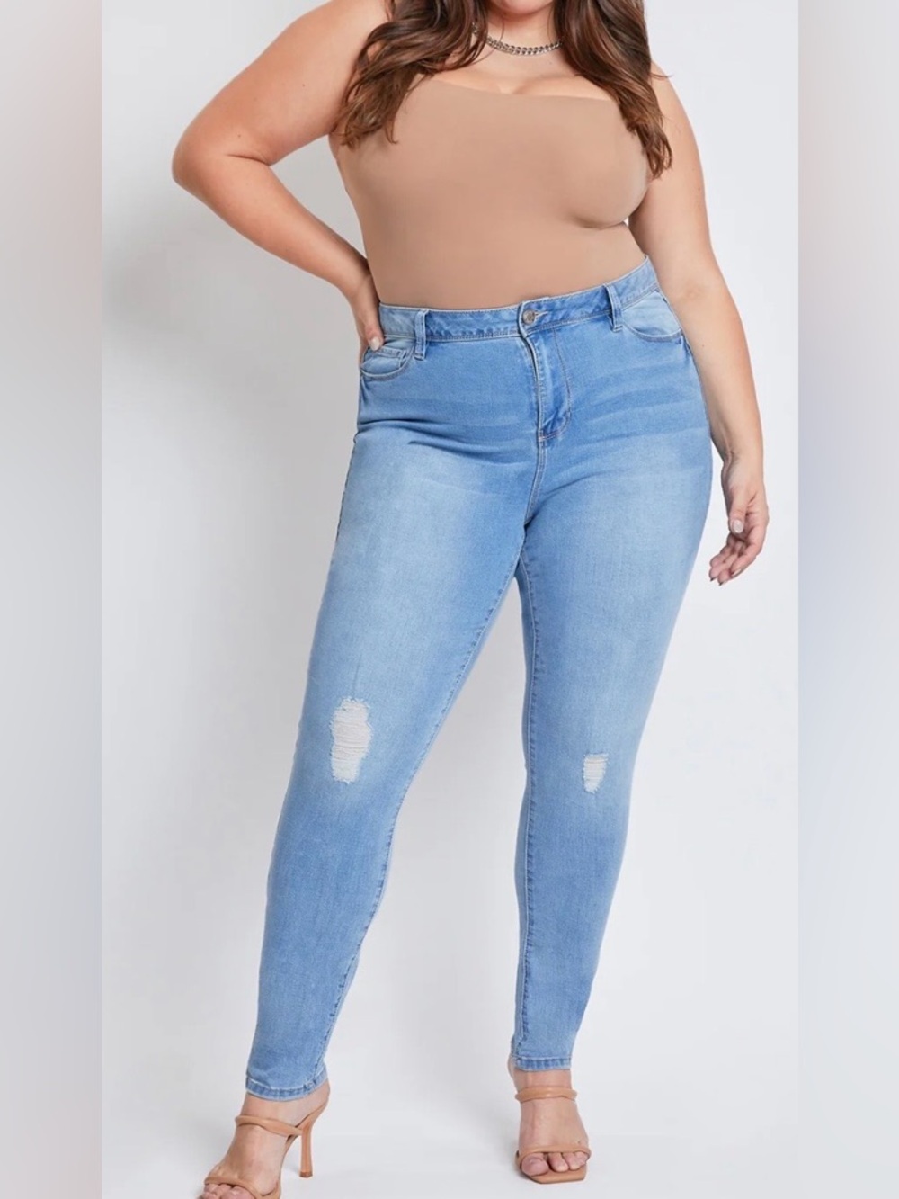 YMI  CURVY FIT
Light Blue High-Rise Skinny Jeans